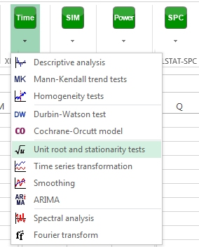 Excelでの単位根検定 Dickey Fuller と定常性検定チュートリアル Xlstat Help Center