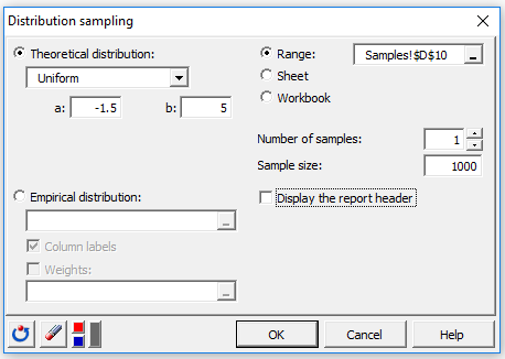 Distribution Sampling In Excel Xlstat Help Center